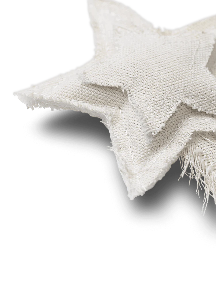 Vela Star Ornaments - Set of 4 Natural