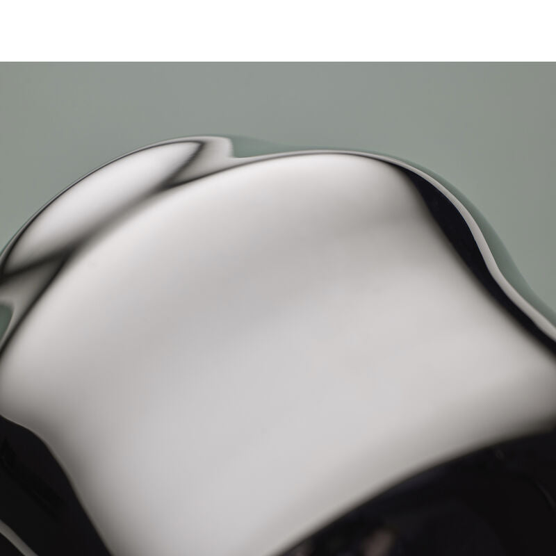 Dorotea Vase H10 - Glossy Steel