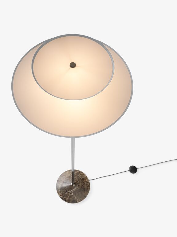 Lampadar Gio LN28 - Emperador Marble and Dark Chrome