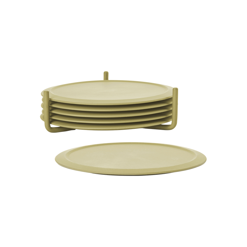 Singles Coasters - Leek Green