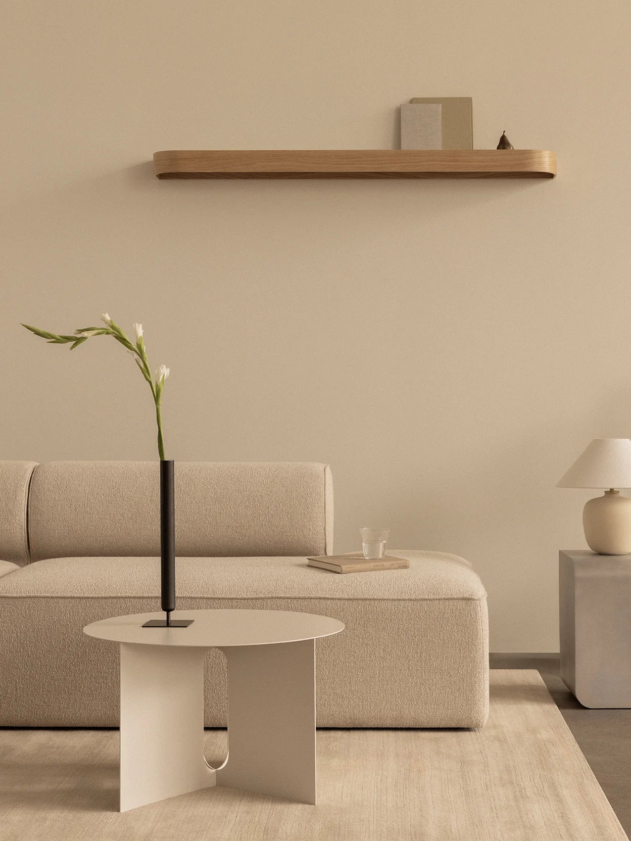 Androgyne Side Table Ø63 - Ivory Base