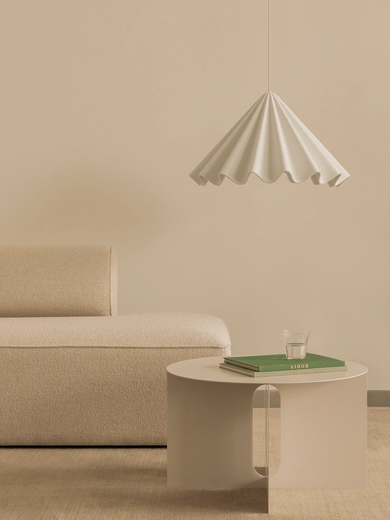 Androgyne Side Table Ø63 - Ivory Base