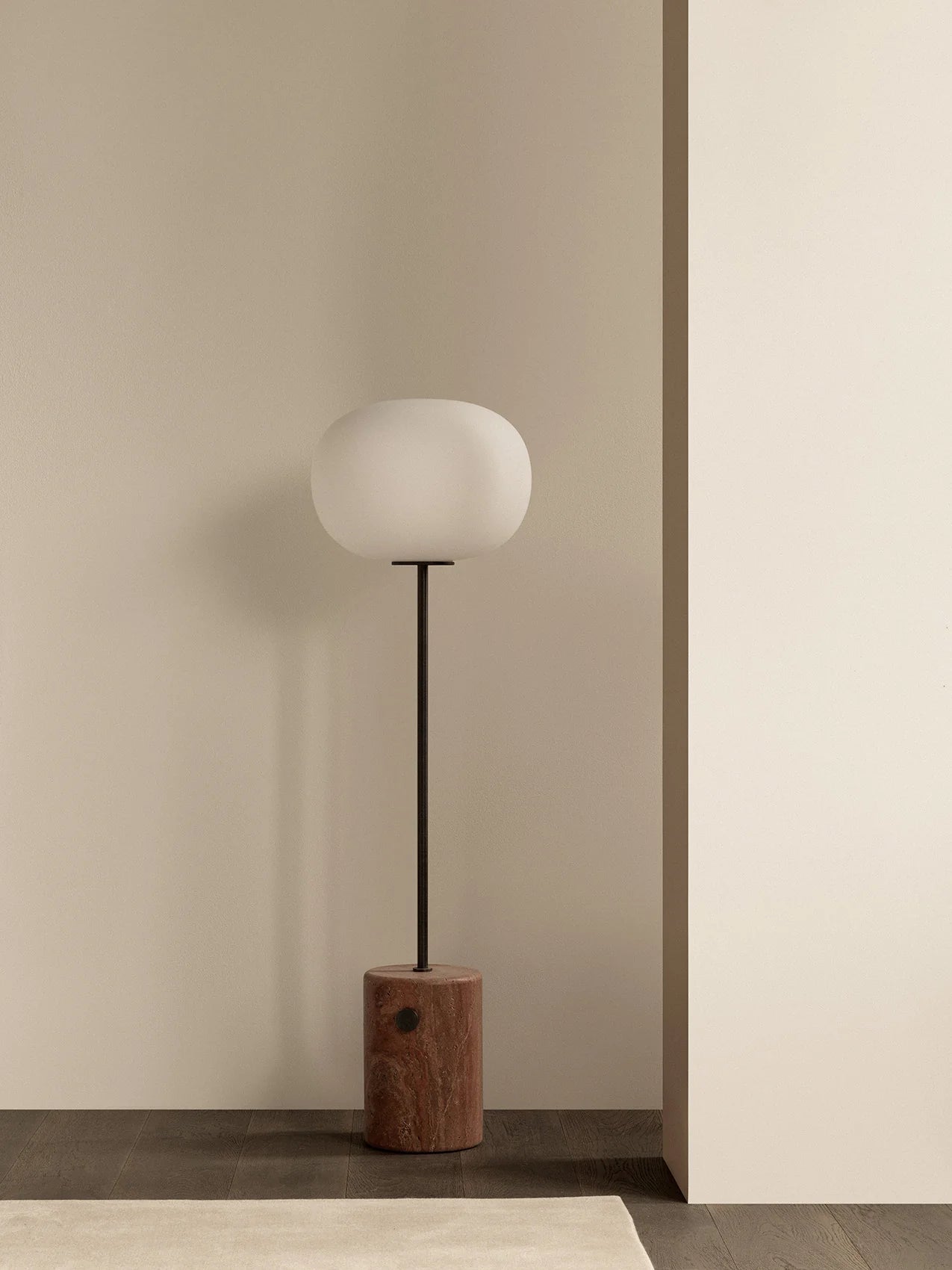 Lampadar JWDA - Travertin rosu | Bronzed Brass