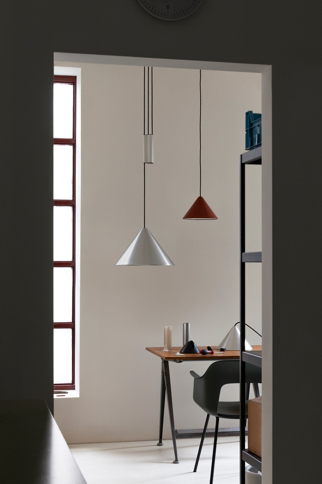 Compass Pendant - Pompeian Red
