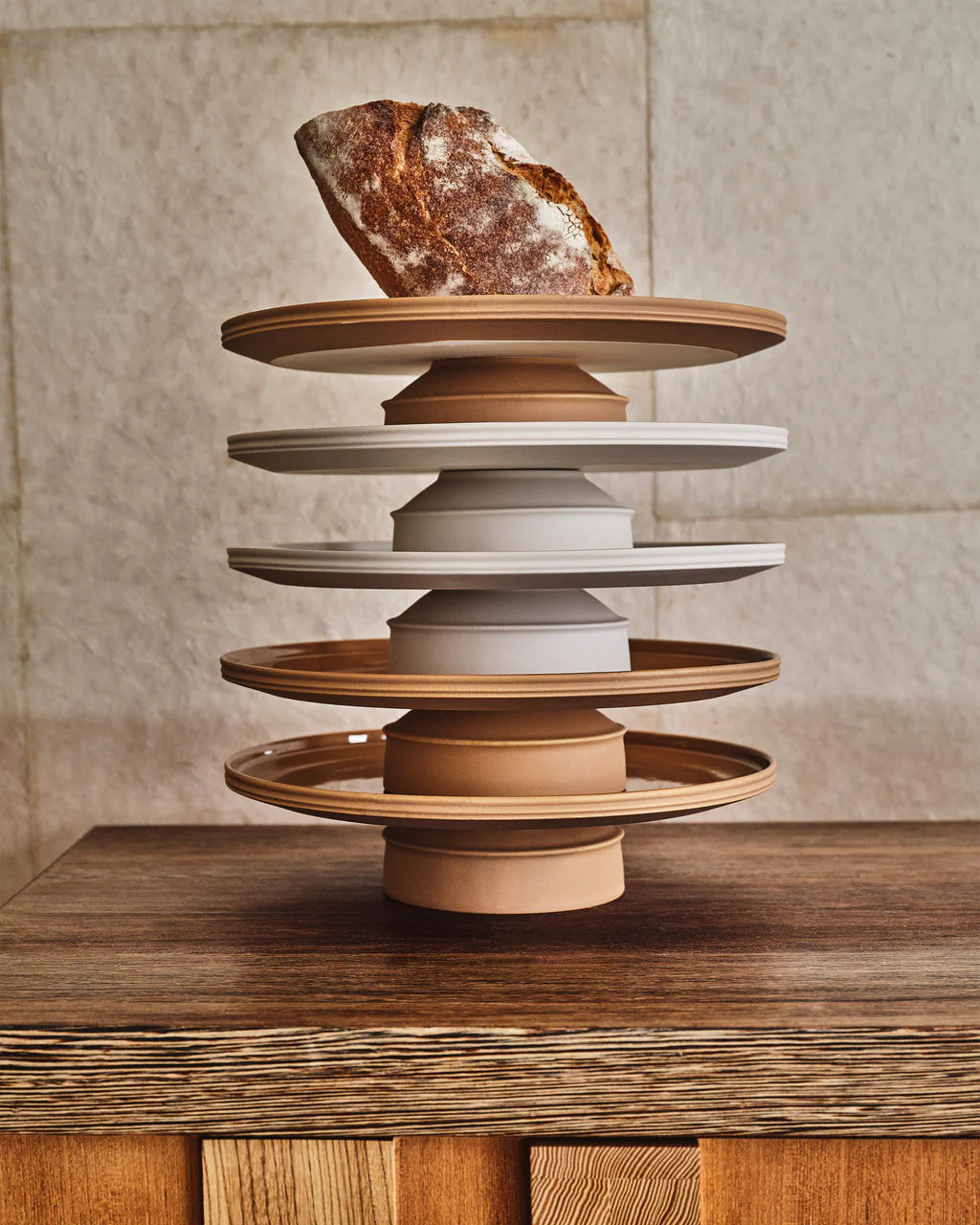 Dune Cake Stand - Clay