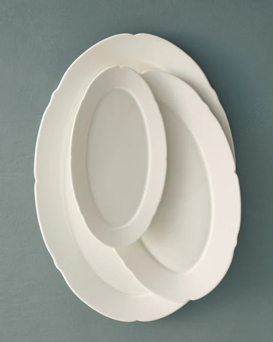 Farfurie Silhouette ovala L18 cm - Set de 4
