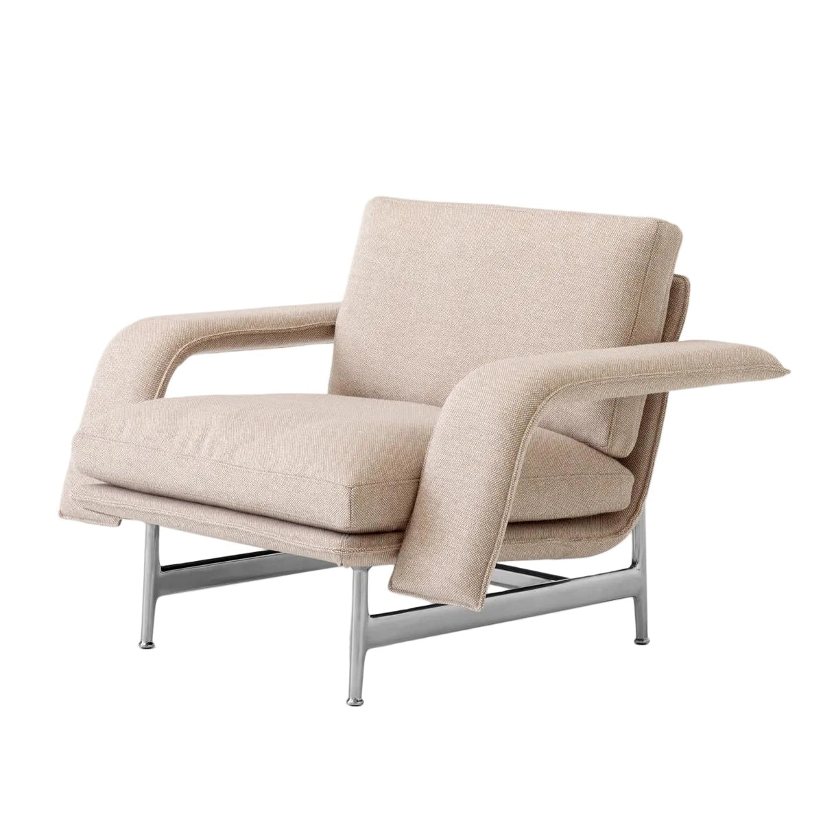 Meantime AV29 Lounge Chair - Polished Aluminium legs