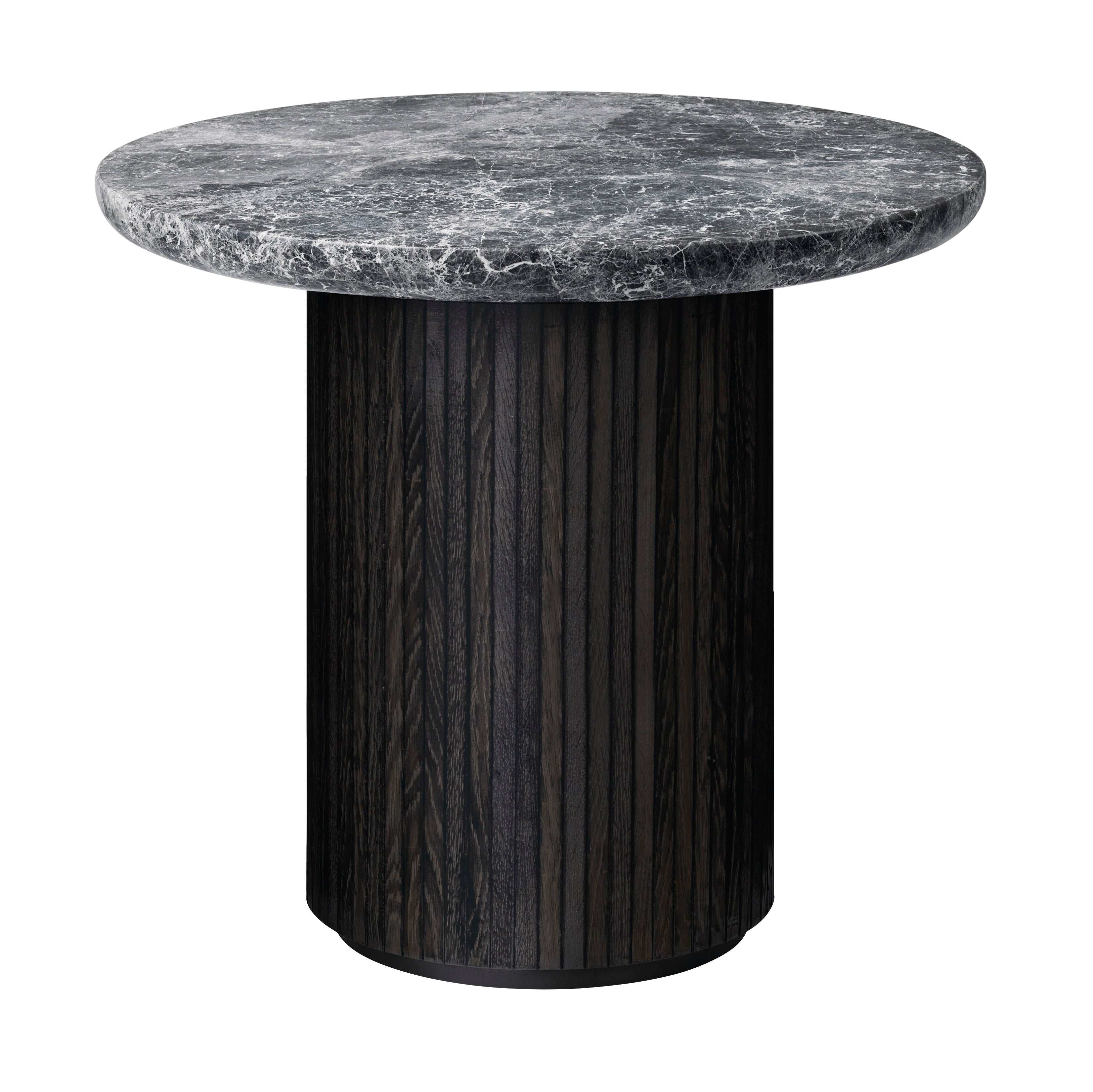 Moon Lounge Table Round - Grey Emperador Marble