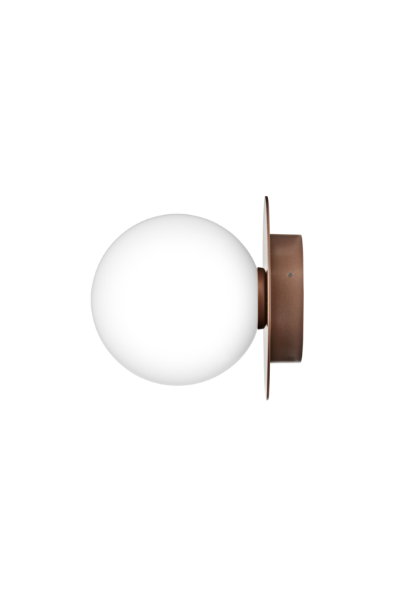 Outdoor Wall / Ceiling Lamp Liila 1 - Dark Bronze - Opal White