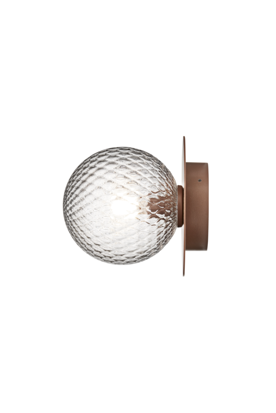 Outdoor Wall / Ceiling Lamp Liila 1 - Dark Bronze - Optic Clear