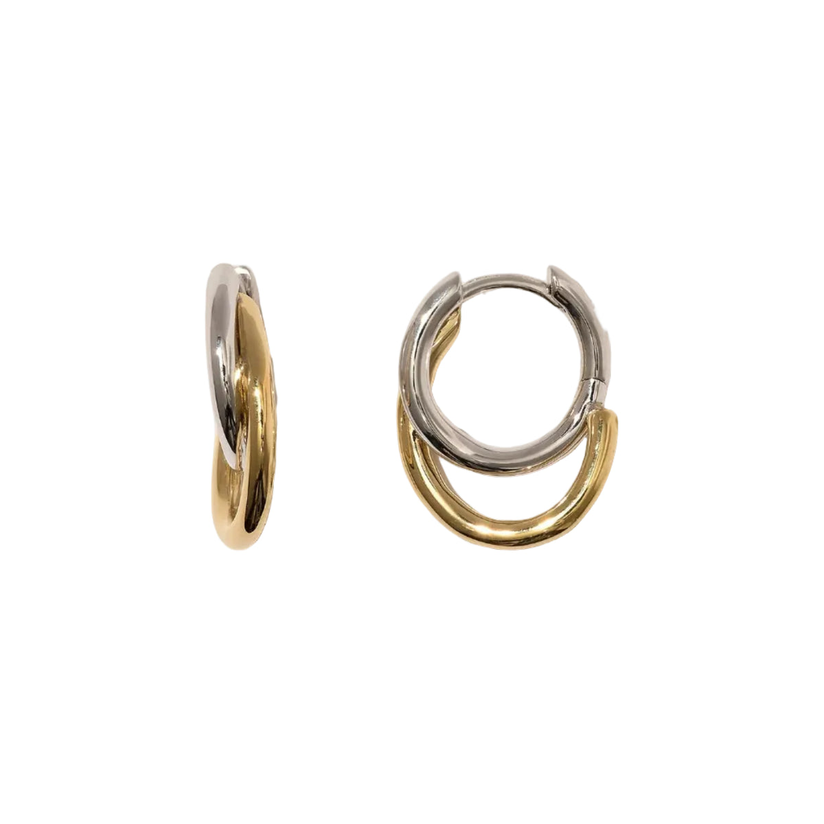 Cerceii hoops Small Mixed Metal Spiralis