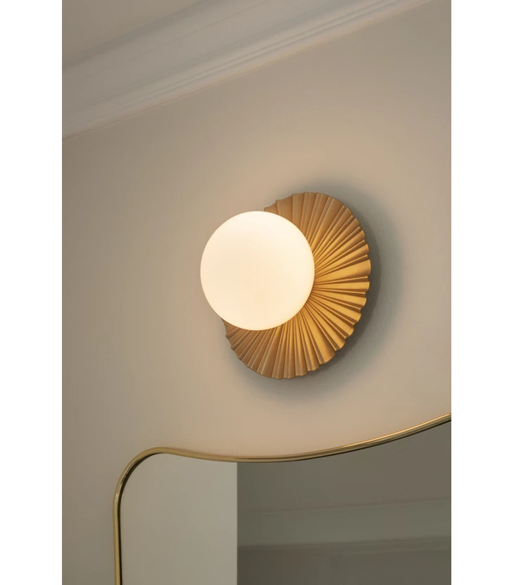 Aplica / Plafoniera Liila Muuse Small IP44, nordic gold / opal