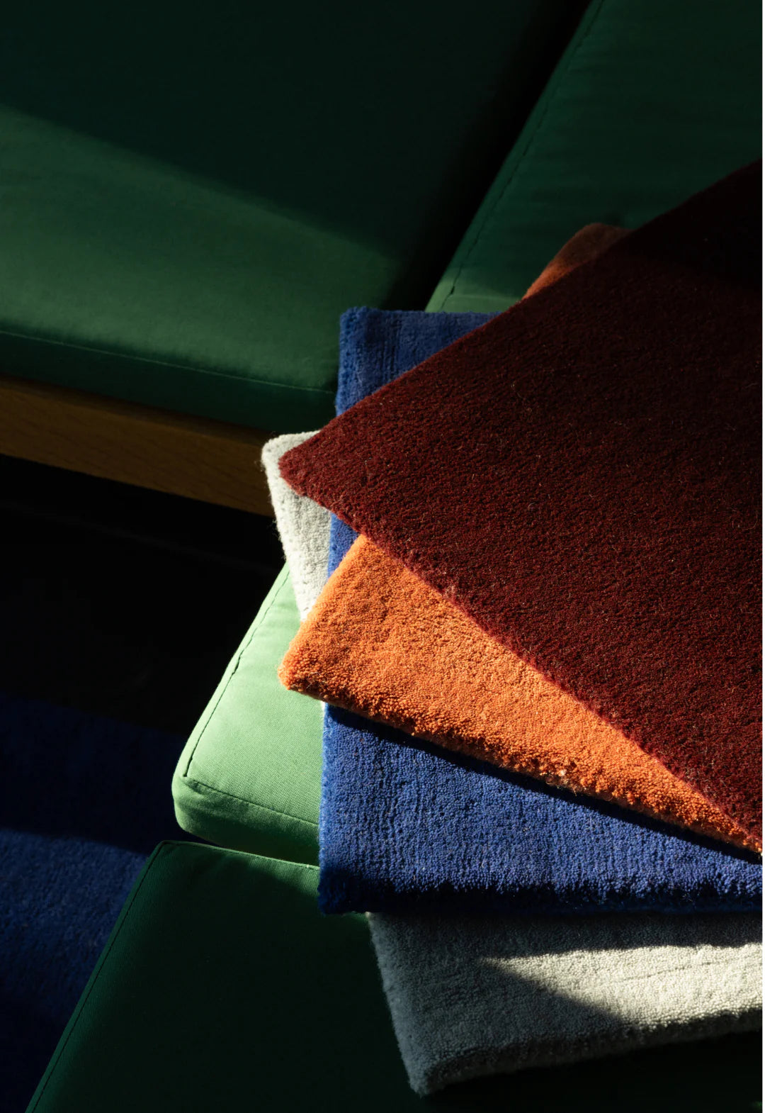Solid Wool Rug - Ruby Red