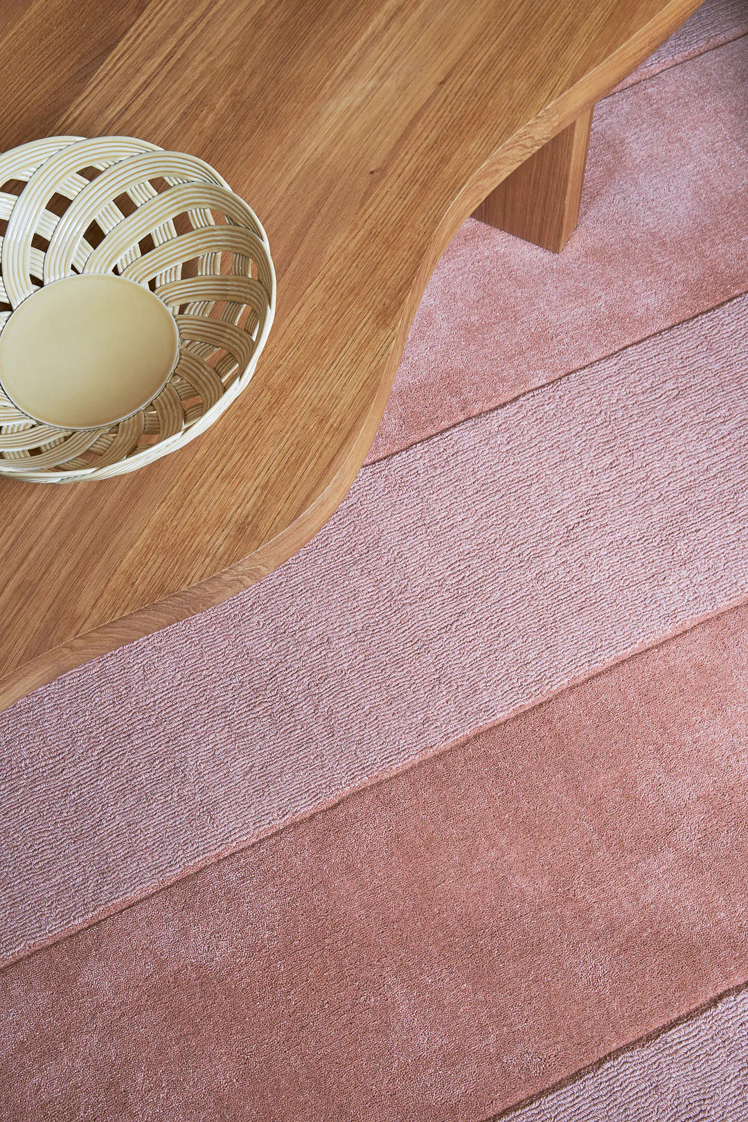 Stripe Grande Wool Rug -Dusty Coral