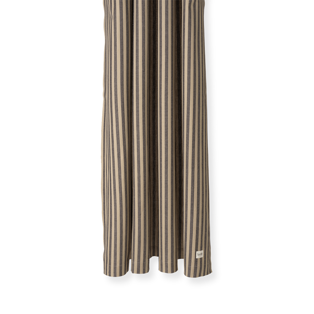 Chambray Shower Curtain - Sand/Black