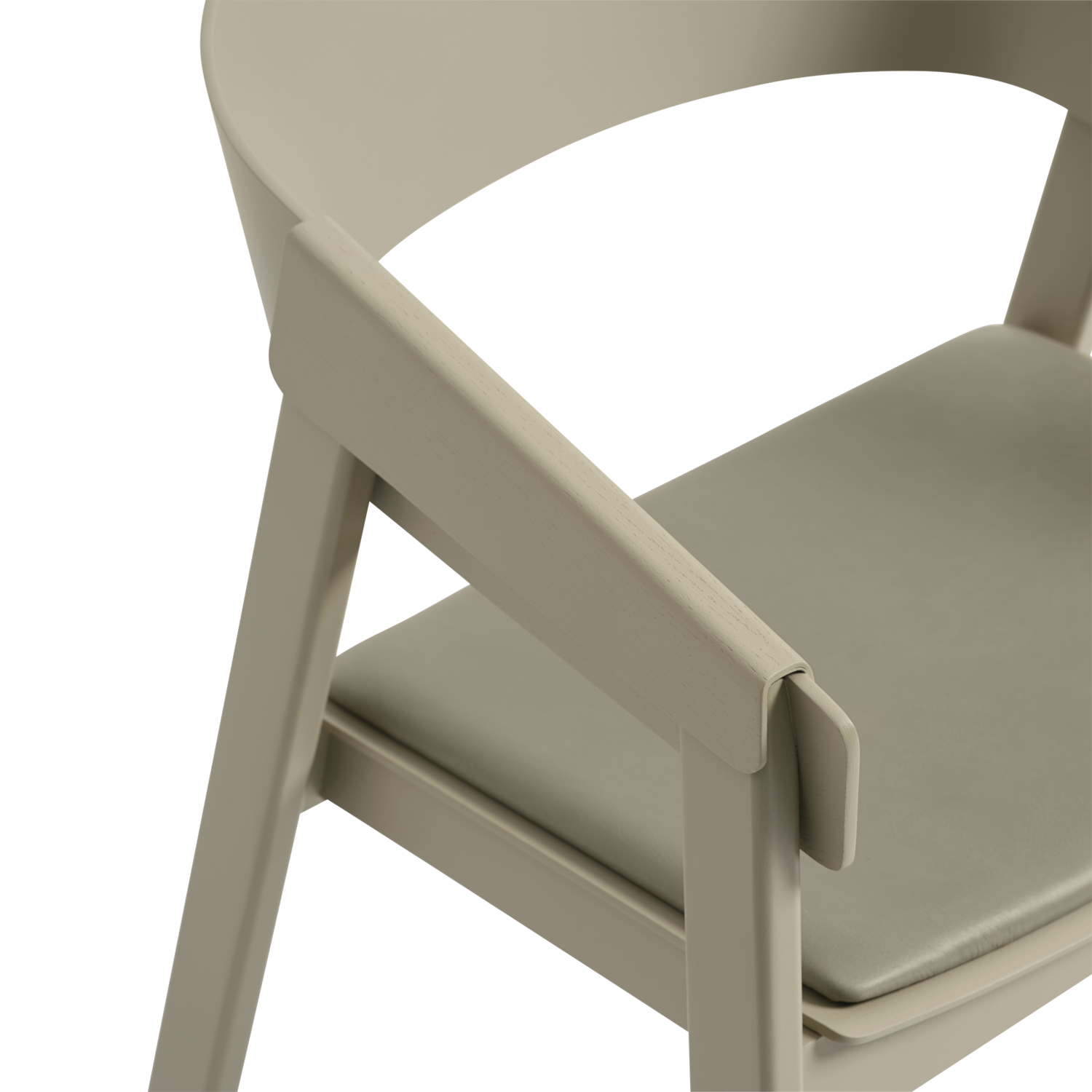 Cover Armchair - Refine leather Stone, Dark beige