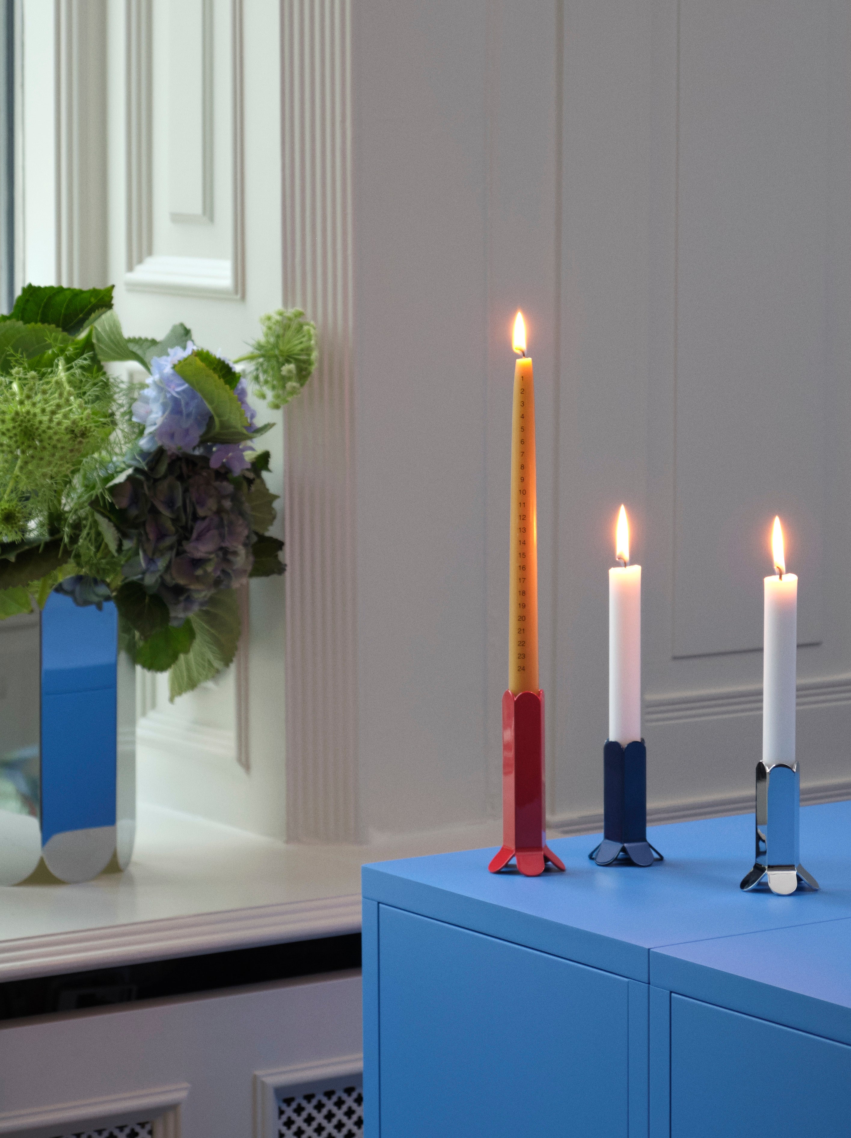 Suport de lumânare Arcs S - Bleumarin