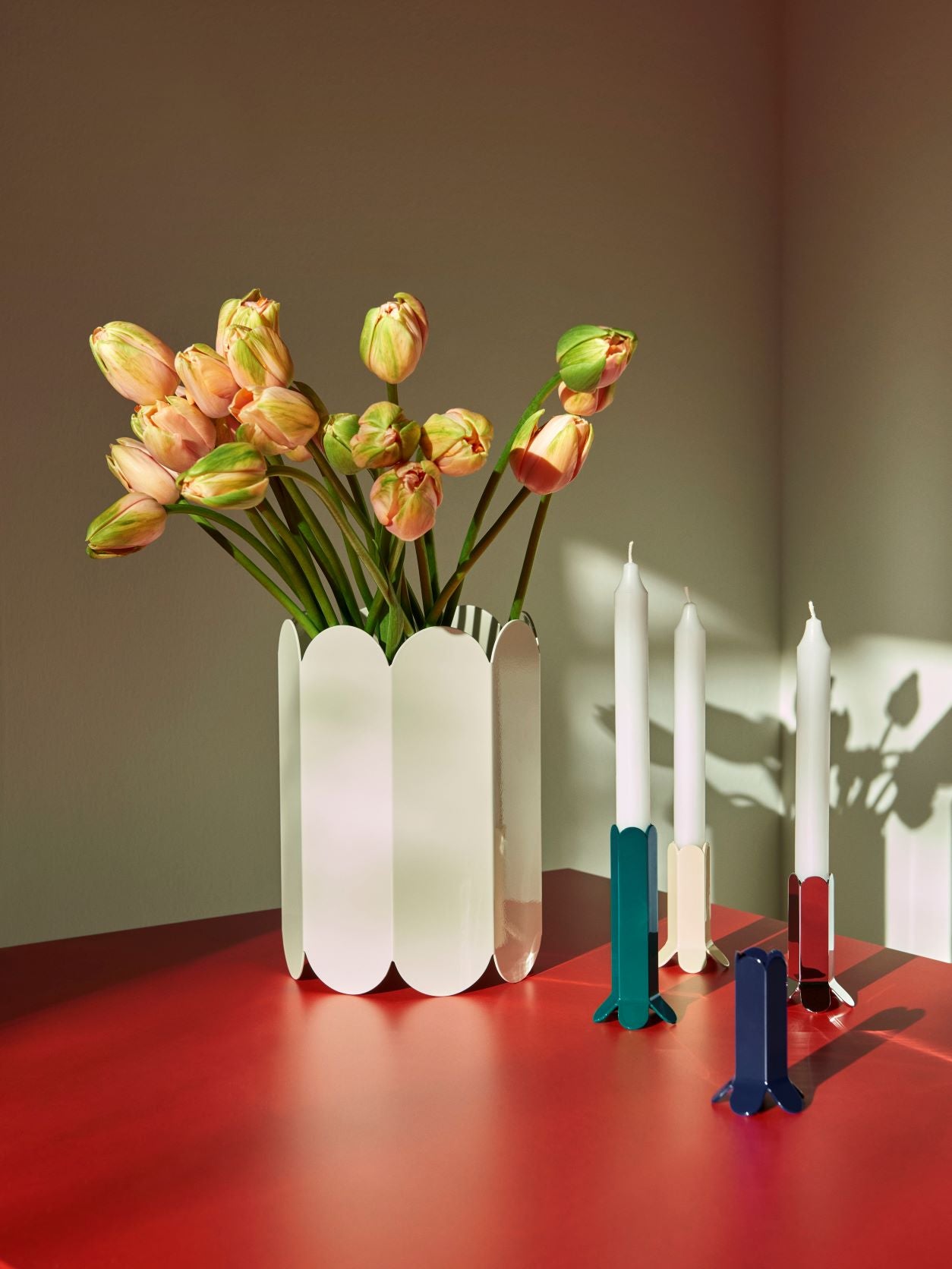 Arcs Candleholder S - Dark Blue