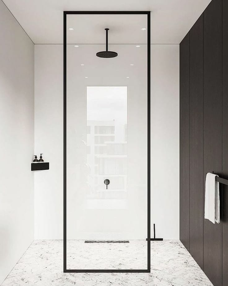 Etajeră Bath Corner - Negru