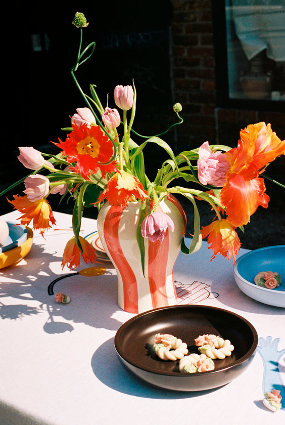 Sobremesa Stripe Vase - Red