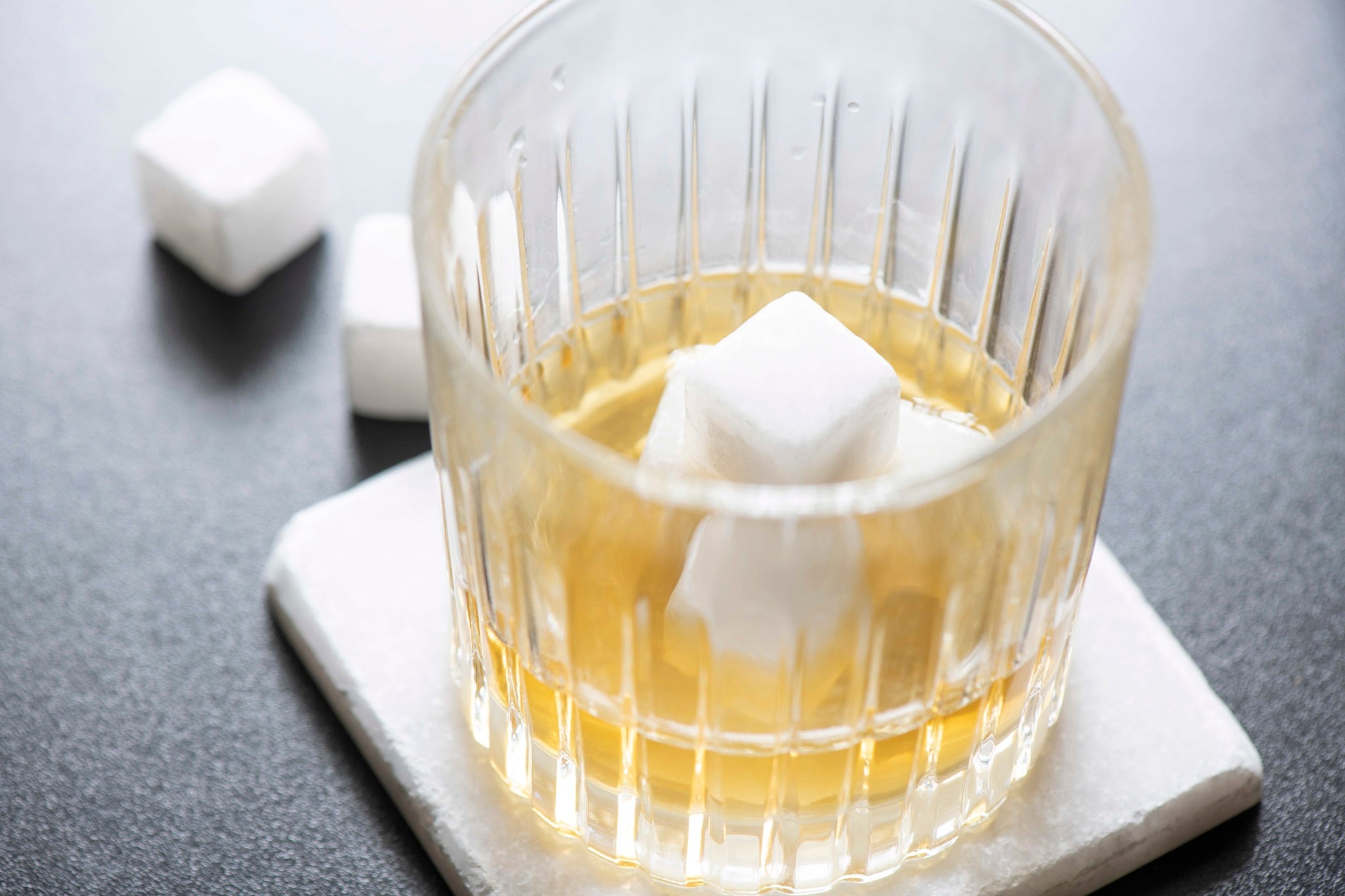 White Marble Square Coasters - Set of 4