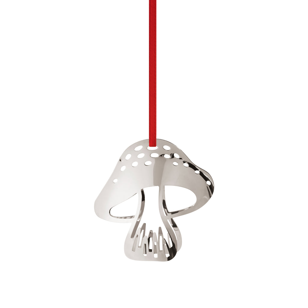 Holiday Ornament, Mushroom, Palladium Plated