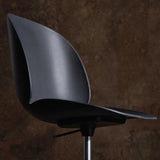 Beetle Meeting Chair - Un-Upholstered, Height adjustable 4-star base w. castors