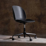 Beetle Meeting Chair - Un-Upholstered, Height adjustable 4-star base w. castors