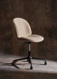 Beetle Meeting Chair - Fully Upholstered, Height adjustable 4-star base w. castors