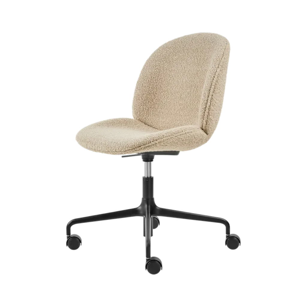 Beetle Meeting Chair - Fully Upholstered, Height adjustable 4-star base w. castors