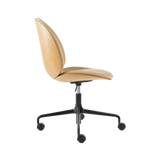 Beetle Meeting Chair - Front Upholstered, Height adjustable 4-star base w. castors