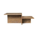 Distinct Coffee Table - Dark Brown Travertine