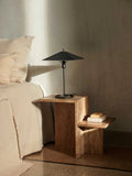 Distinct Side Table - Dark Brown Travertine