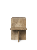 Distinct Side Table - Dark Brown Travertine