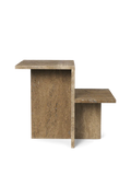 Distinct Side Table - Dark Brown Travertine