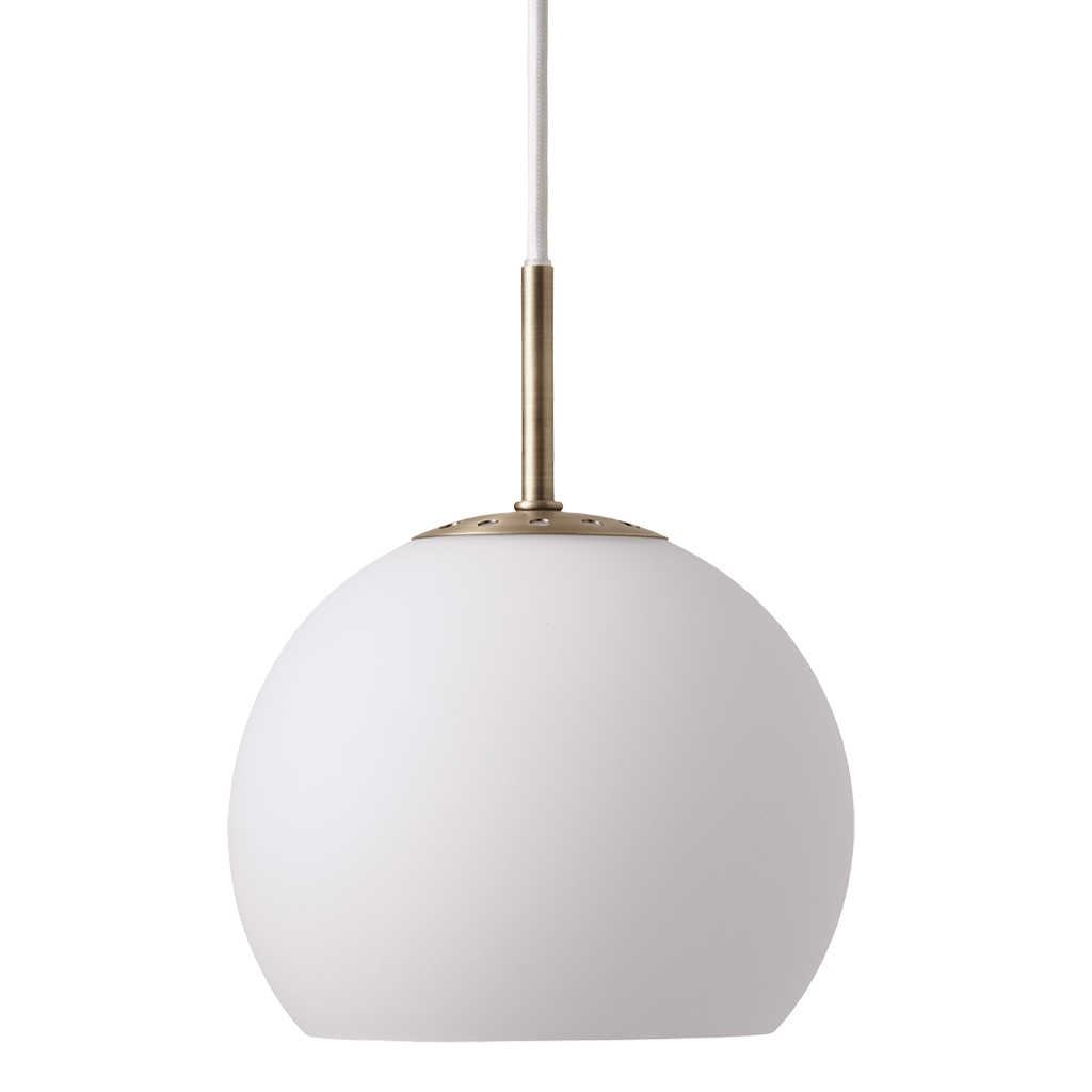 Ball Glass Pendant Lamp Opal White