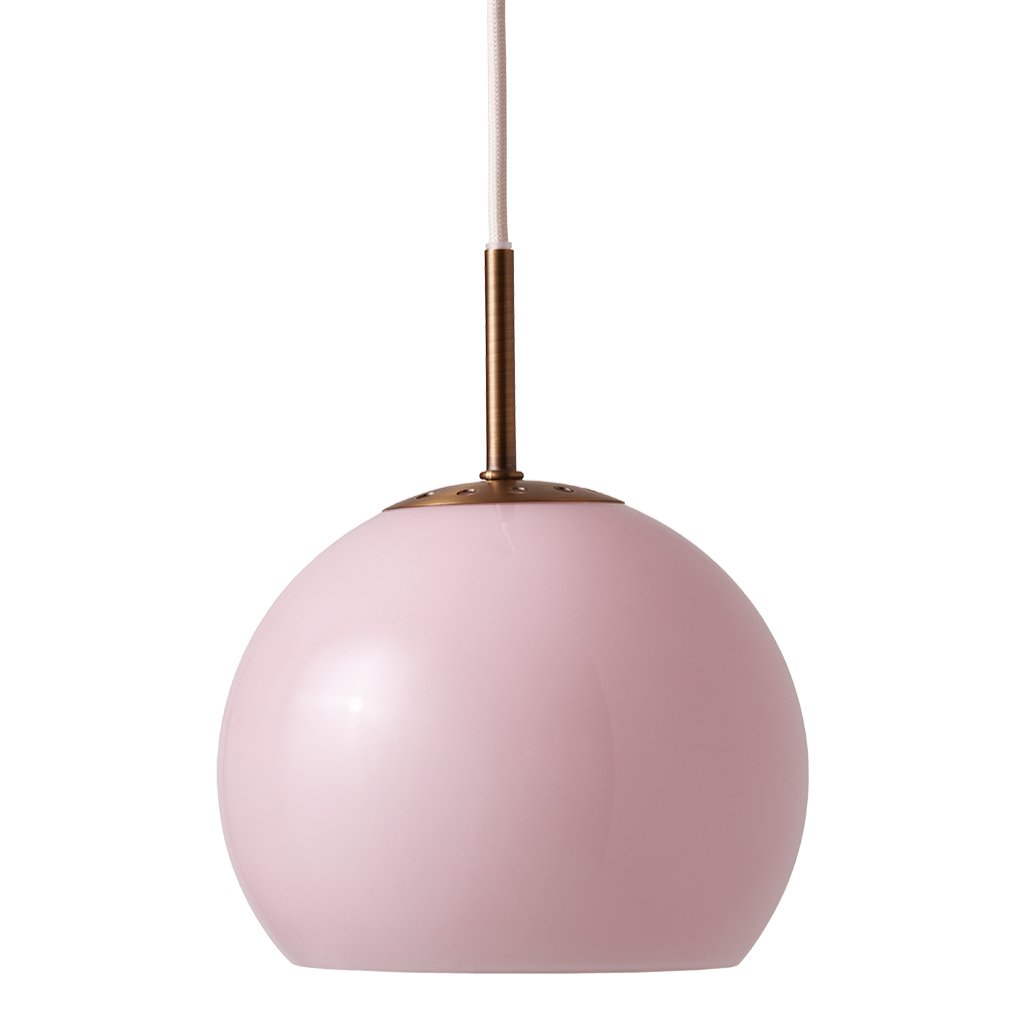 Ball Glass Pendant Lamp - Opal Rose