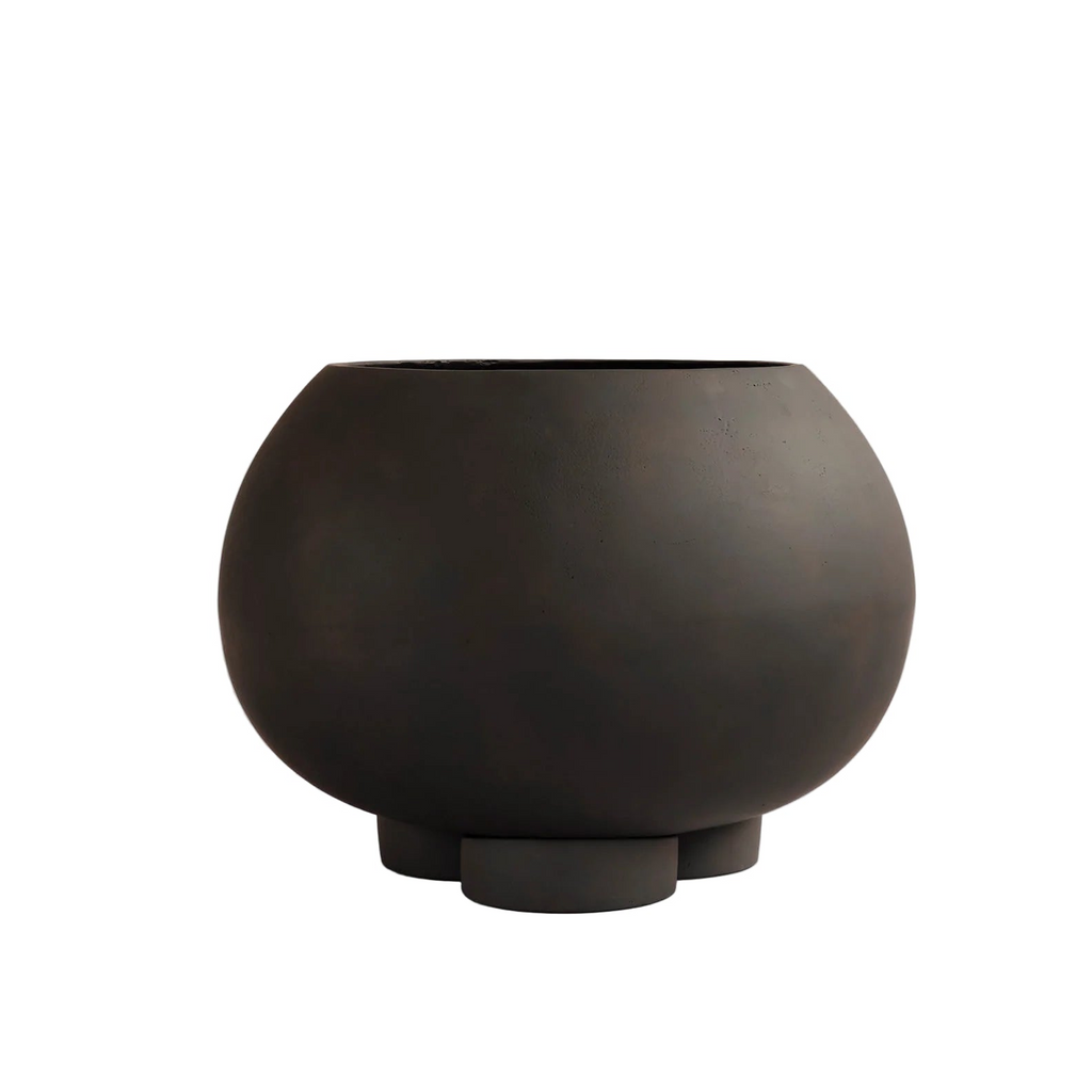 Urchin Plant Pot, Medio - Coffee