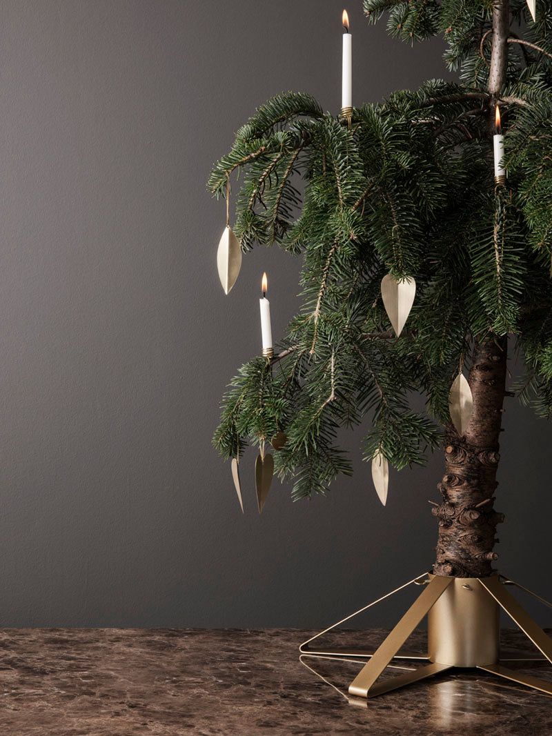 Christmas Tree Foot - Brass