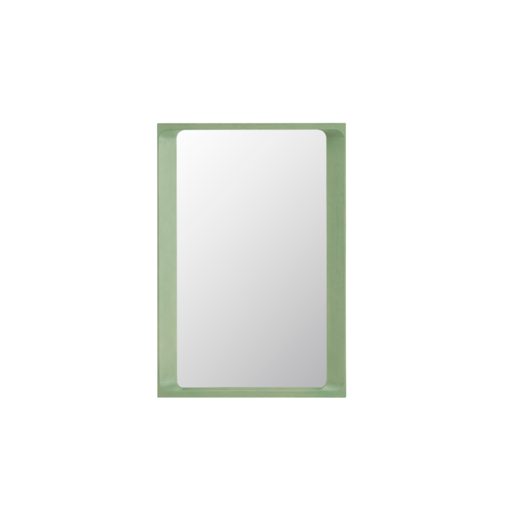Arced Mirror H80 - Light Green