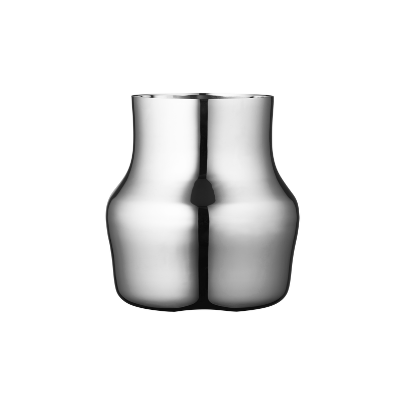 Dorotea Vase H19 - Glossy Steel