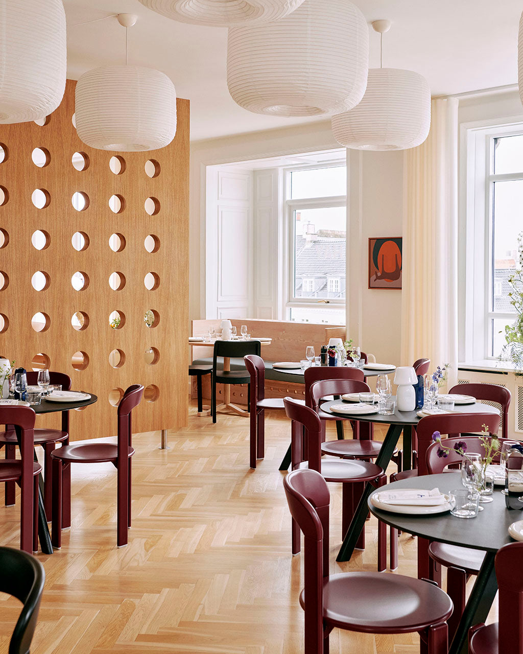 Scaun de dining Rey - Grape Red