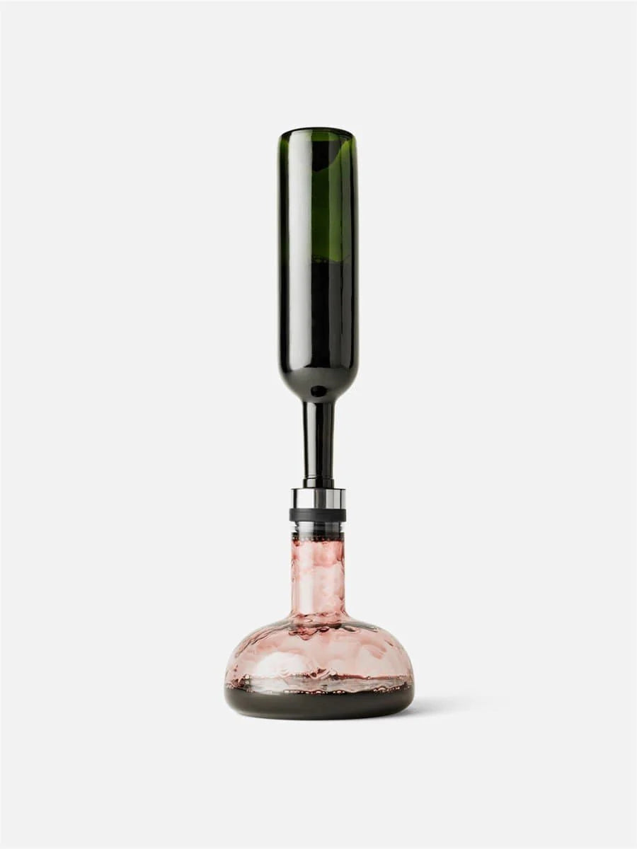 Decantor de vin, Original - Sticla transparenta, Dop Otel