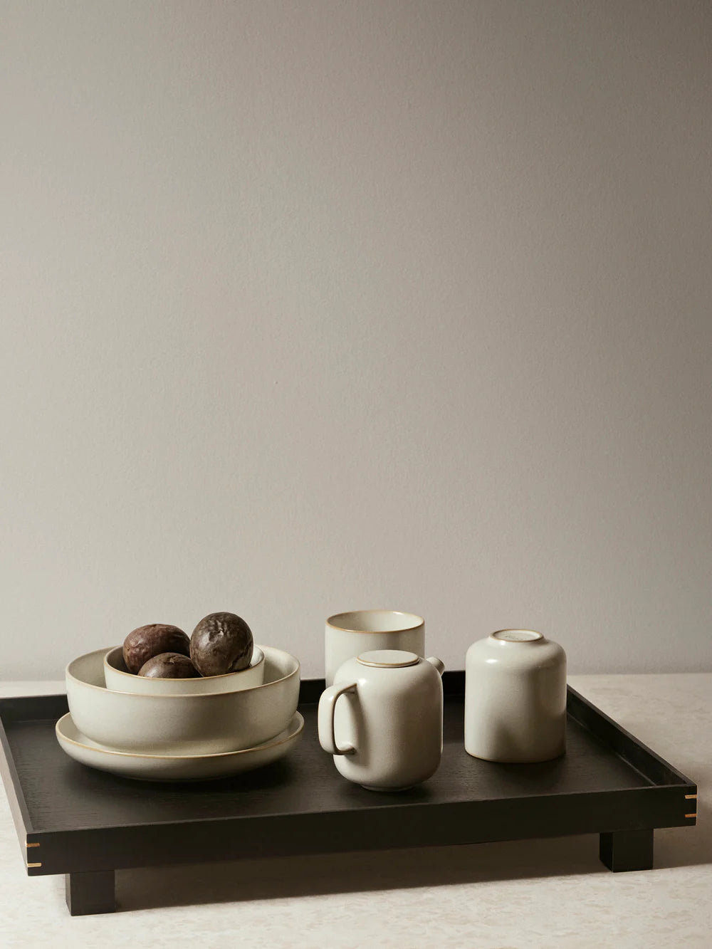 Bon Wooden Tray - Large - Black Painted Oak
