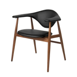 Masculo Dining Chair Fully Upholstered - Wood Base