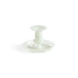 Flare Stripe Milk Candleholder Small - Green