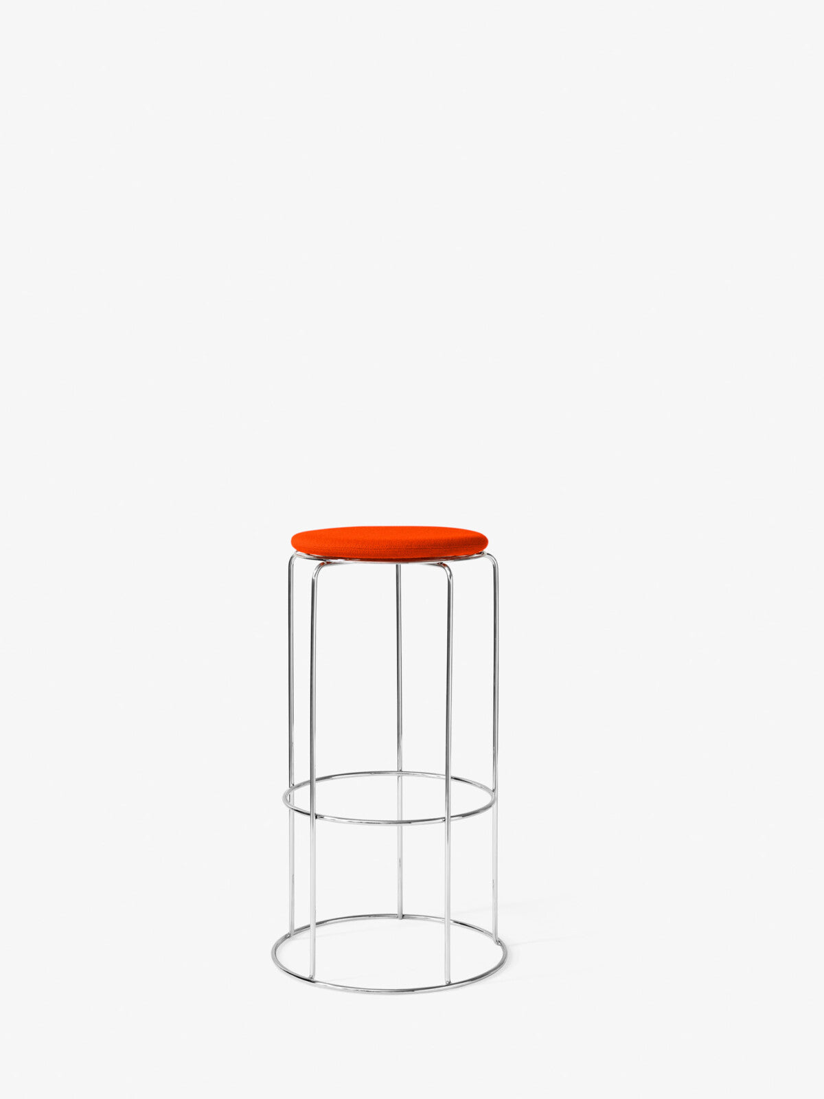 Wire Bar Stool VP16 - Mirror Polished Steel