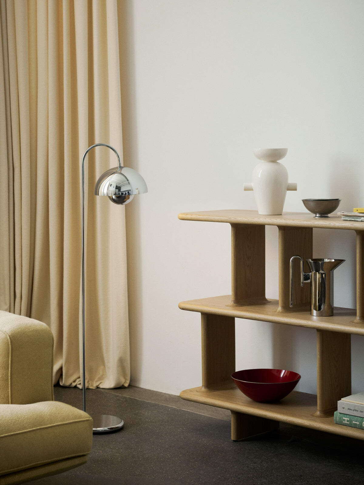 Flowerpot Floor Lamp VP12 - Chrome Plated