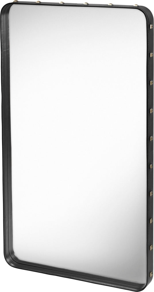 Oglindă Adnet Rectangular - Black Leather