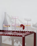 Tint Coupe Glass Set of 2 - Pink